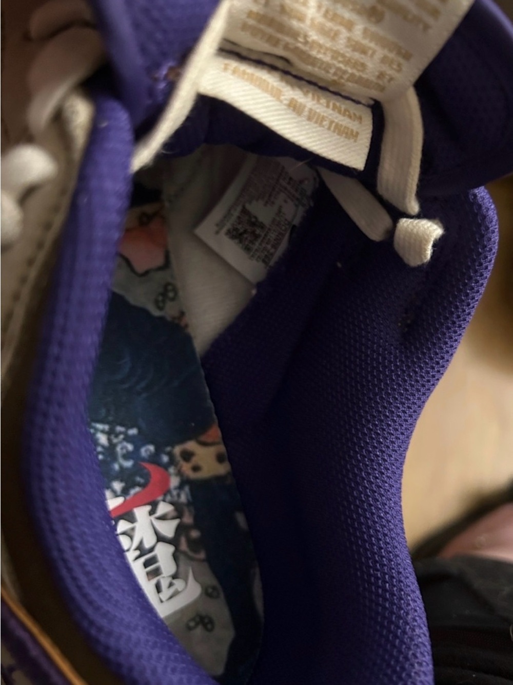 Nike Dunk Low PRM white onyx court purple khaki - men’s 9.5/womens 11 sneakers - Picture 9 of 11